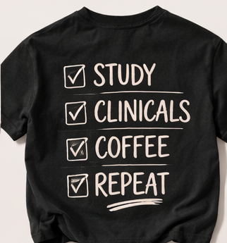 Clinicals • Coffee • Repeat Tee