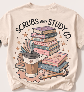 Scrubs & Study Stack Tee