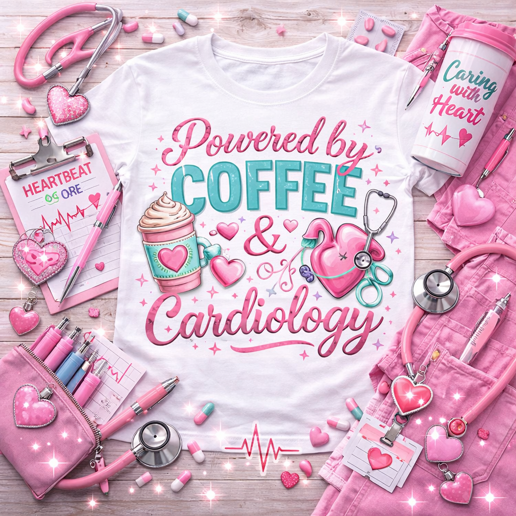 Powered by Coffee & Cardiology Tee
