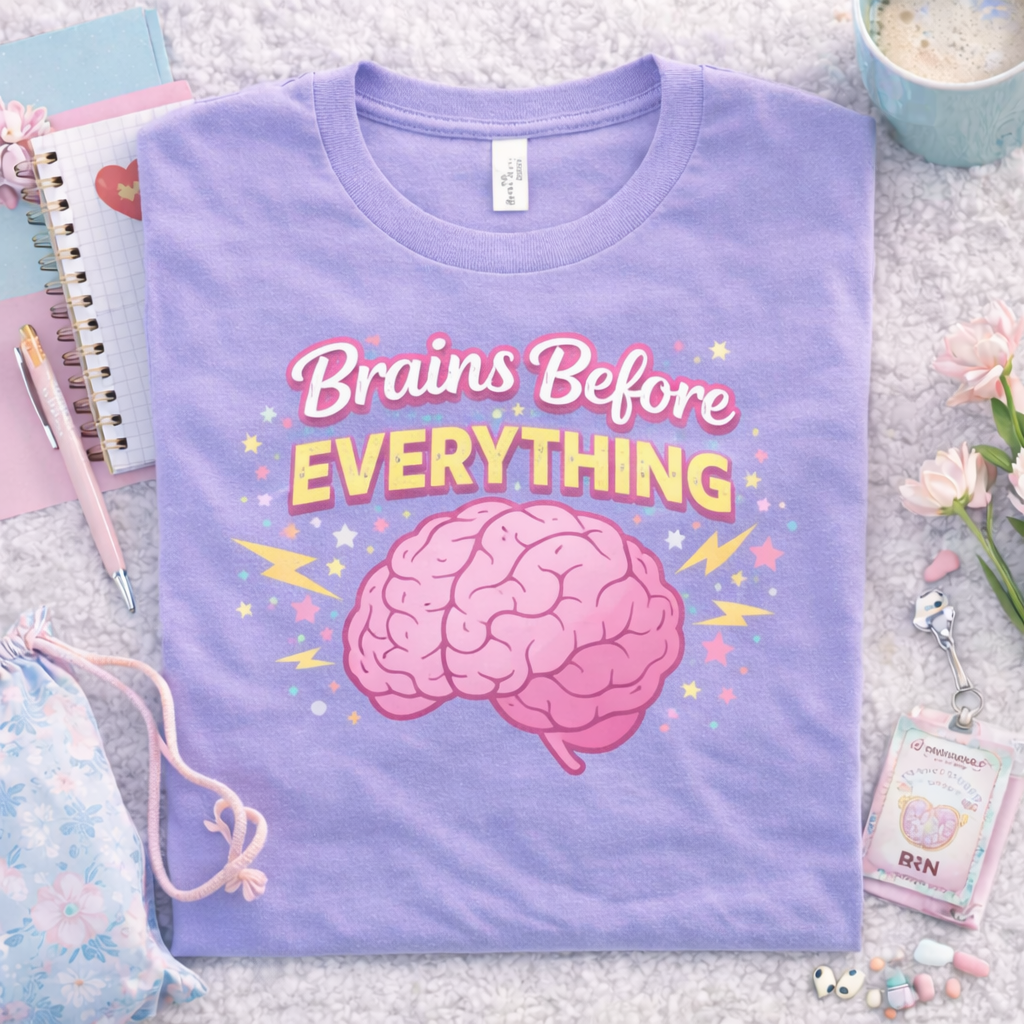 Brains Before Everything Tee